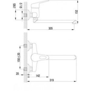 Смеситель для кухонной мойки Lemark Luna (LM4111C)