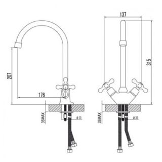 Смеситель для кухонной мойки Lemark Standard (LM2105C) Смеситель для кухонной мойки Lemark Standard (LM2105C)