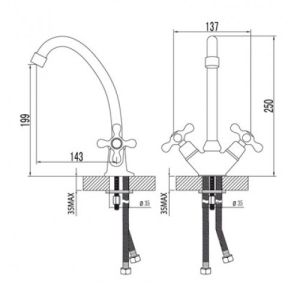 Смеситель для кухонной мойки Lemark Standard (LM2104C)