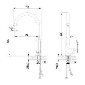 Смеситель для кухонной мойки Lemark Plus Shape (LM1705C)