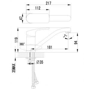 Смеситель для кухонной мойки Lemark Plus Shape (LM1704C)
