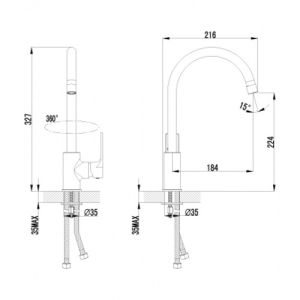 Смеситель для кухонной мойки Lemark Plus Grace (LM1505C)