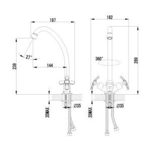 Смеситель для кухонной мойки Lemark Partner (LM6544C)