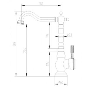 Смеситель для кухонной мойки Lemark Jasmine (LM6645B)