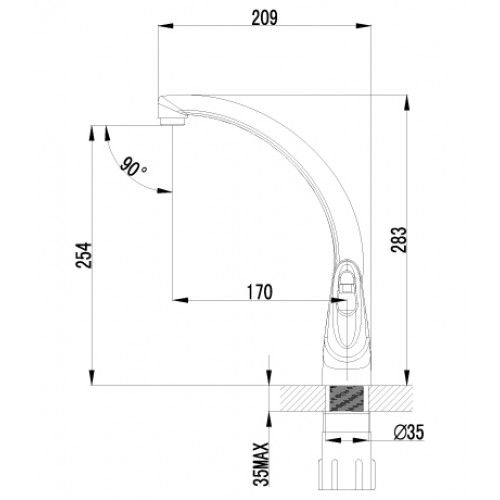Смеситель для кухонной мойки Lemark Luna (LM4155C)