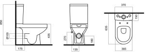 Унитаз напольный Am.Pm SPIRIT 2.0 C708607SC с микролифтом