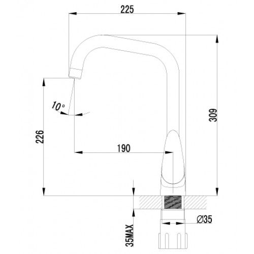 Смеситель для кухонной мойки Lemark Pramen (LM3355C)