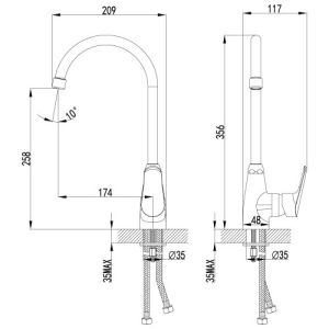 Смеситель для кухонной мойки Lemark Partner (LM6555C)