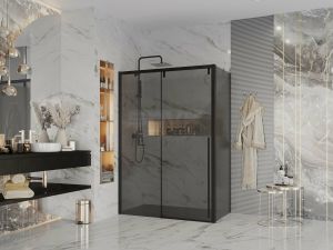 Душевой уголок Ambassador Intense 110022205IBB-80IBB 160х80 см, профиль черный