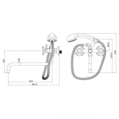 Смеситель для ванны Lemark Promotion (LM6051C)