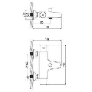 Смеситель для ванны Lemark Thermo (LM7732C)