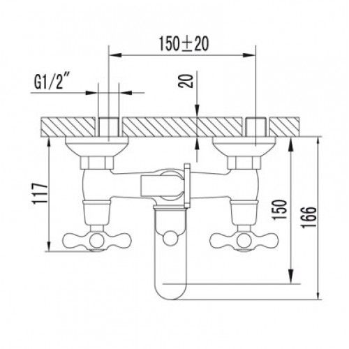 Смеситель для ванны Lemark Standard (LM2102C)