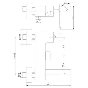 Смеситель для ванны Lemark Contest (LM5814CW)