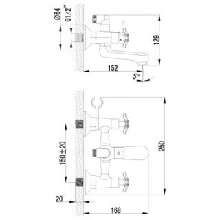 Смеситель для ванны Lemark Partner (LM6542C)