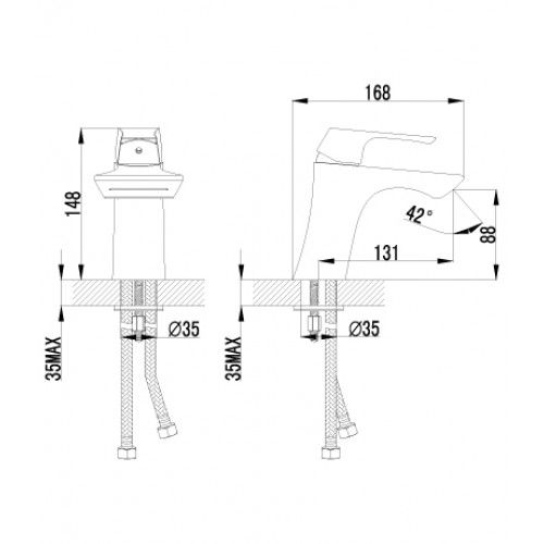 Смеситель для раковины Lemark Unit (LM4546C)