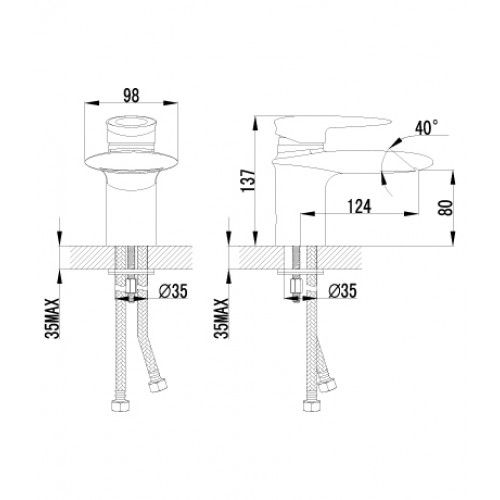 Смеситель для раковины Lemark Status (LM4446C)