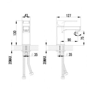 Смеситель для раковины Lemark Plus Grace (LM1506C)