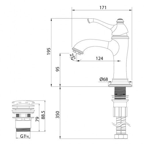 Смеситель для раковины Lemark Greek (LM5506GG)
