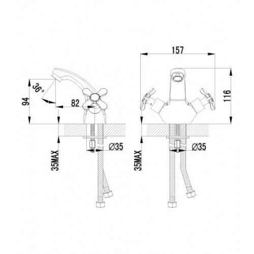 Смеситель для раковины Lemark Partner (LM6546C)