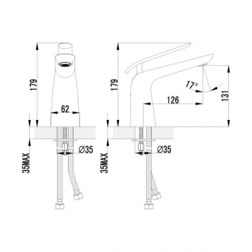 Смеситель для раковины Lemark Melange LM4906CW