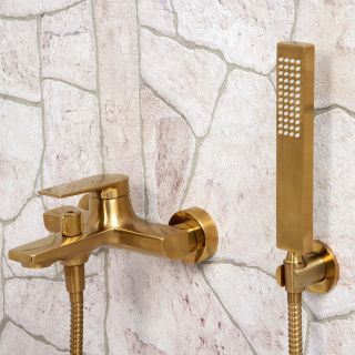 Смеситель для ванны WasserKRAFT Aisch 5501 тёмное золото матовое