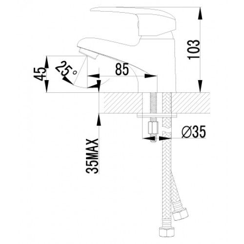 Смеситель для раковины Lemark Pramen (LM3356C)