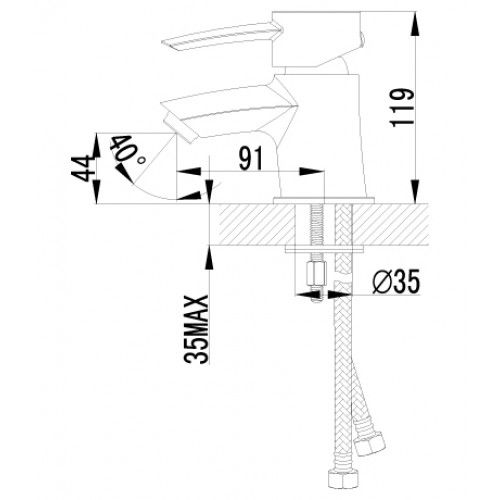 Смеситель для раковины Lemark Atlantiss (LM3256C)