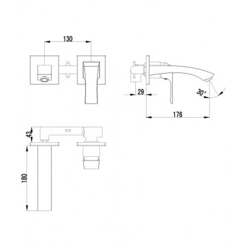 Смеситель для раковины Lemark Unit LM4526C