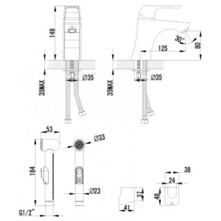Смеситель для раковины Lemark Unit (LM4516C)