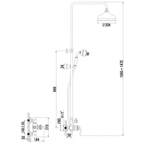Душевая программа для душа Lemark Brava (LM4760G)