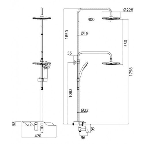 Душевая программа для ванны Lemark Tropic (LM7003C)