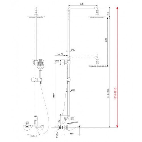 Душевая программа для ванны Lemark Bellario (LM6862C)