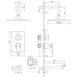 Душевая программа для ванны Lemark Contest (LM5822CW)