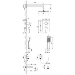 Душевая программа для ванны Lemark Unit (LM4522C)