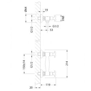 Смеситель для душа Lemark Flora (LM0103C)