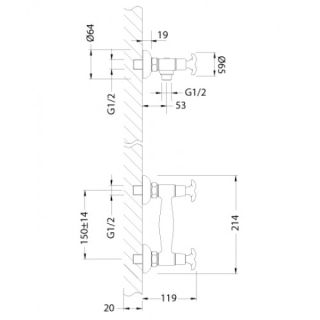 Смеситель для душа Lemark Flora (LM0103C)