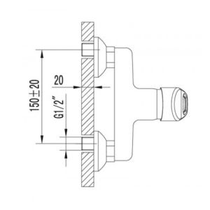 Смеситель для душа Lemark Luna (LM4103C)