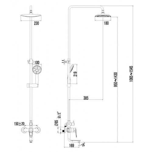 Смеситель для душа Lemark Omega (LM3162C)