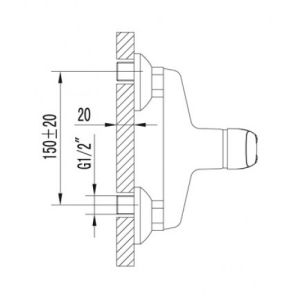 Смеситель для душа Lemark Omega (LM3103C)