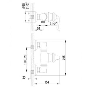 Смеситель для душа Lemark Brava (LM4703G)