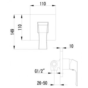 Смеситель для душа Lemark Unit (LM4523C)