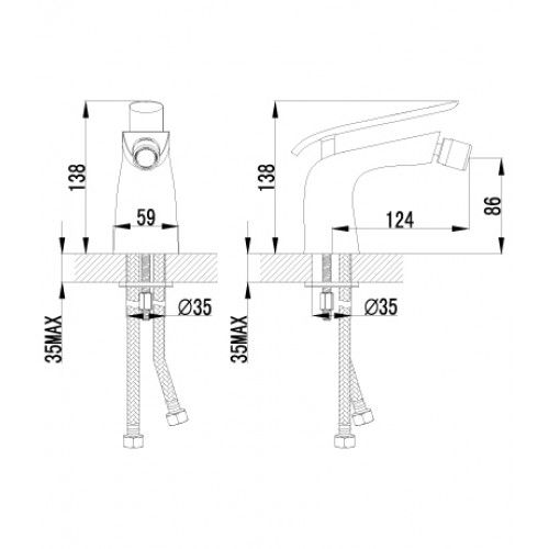 Смеситель для биде Lemark Melange (LM4908CW) Смеситель для биде Lemark Melange (LM4908CW)