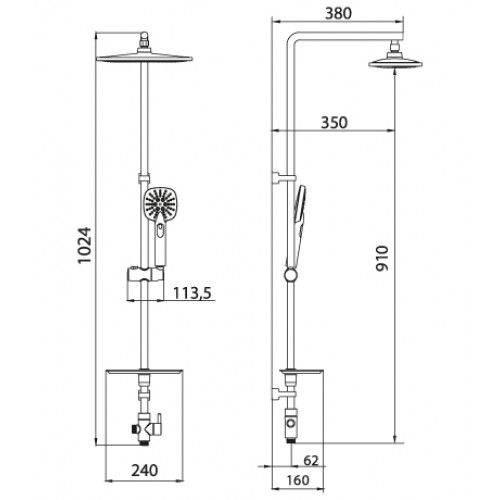 Душевой гарнитур Lemark (LM8805C)