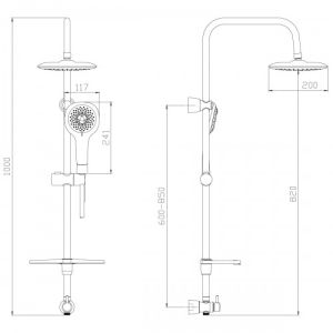 Душевой гарнитур Lemark (LM8808C)