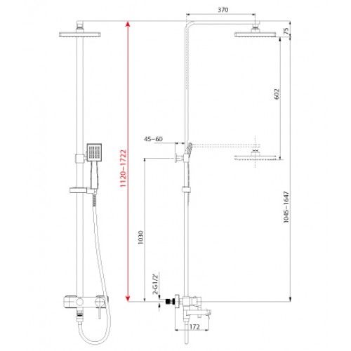 Смеситель для ванны Lemark Tropic (LM7004C)