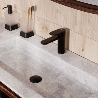 Смеситель для раковины Wasserkraft Elbe 7403 черный Soft-touch