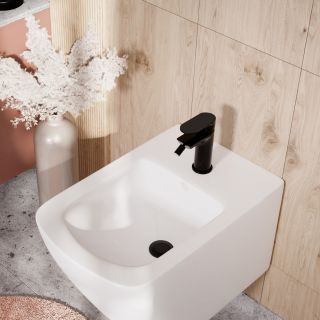Смеситель для биде WasserKRAFT Elbe 7406 чёрный матовый