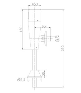Смеситель для писсуара Lemark Project (LM4654CE)