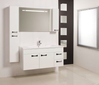 Зеркальный шкаф Акватон Диор правосторонний 100см белый 1A167902DR01R
