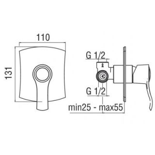 Смеситель Nobili Sofi SI98108BR встраиваемый для душа Смеситель Nobili Sofi SI98108BR встраиваемый для душа
